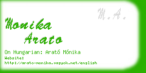 monika arato business card